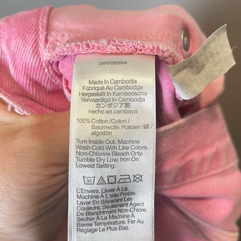 Madewell Baggy Straight Jeans Garment Dyed Edition Retro Pink Size 26 - Picture 5 of 6